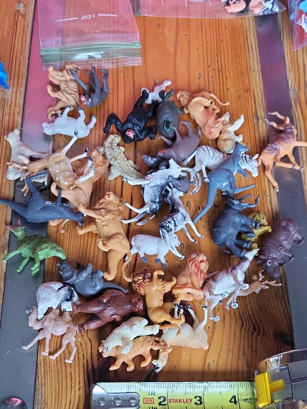 Assorted Plastic Animal Figures - Mixed Colors
